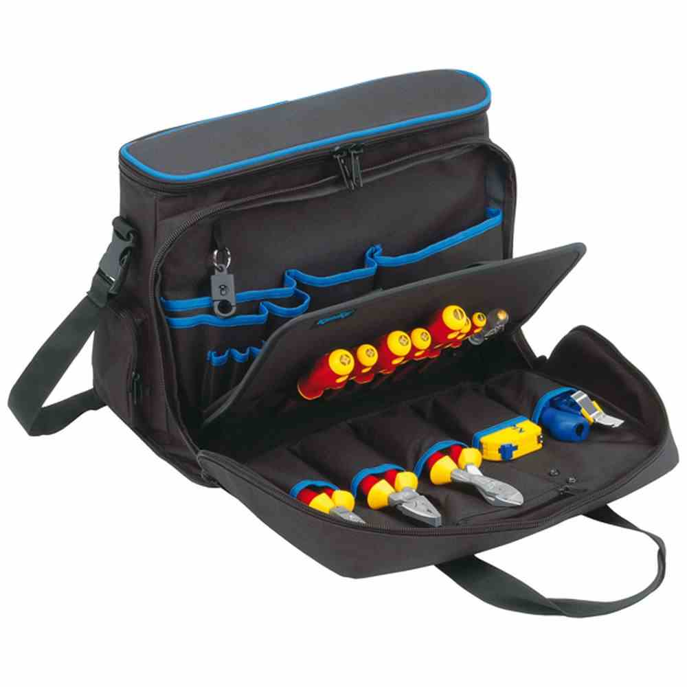 KLAUKE Werkzeug-Tasche, 15tlg, 3xKabelSchneider, 1xMessgerät – KL905B15