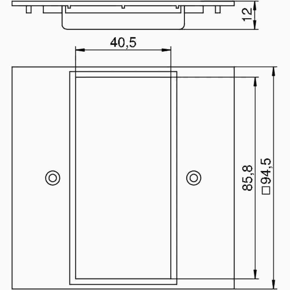 OBO BETTERMANN Abdeckplatte 2-fach Modul 45 95x95mm, PA, rapsgelb RAL 1021 2-fach – VH-P5