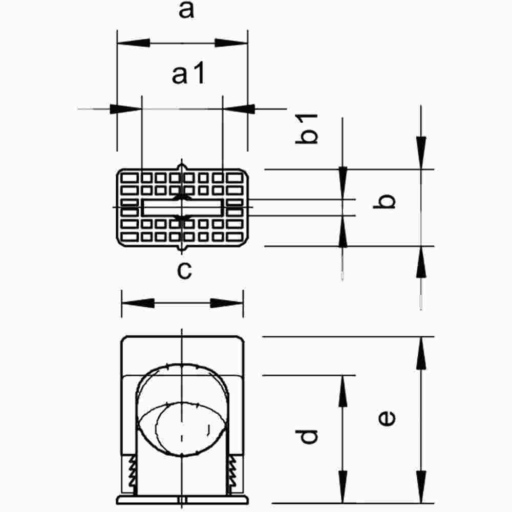 OBO BETTERMANN Druck-ISO-Schelle 14-24mm, PS, lichtgrau RAL 7035 3051/ LGK – 3051 LGR