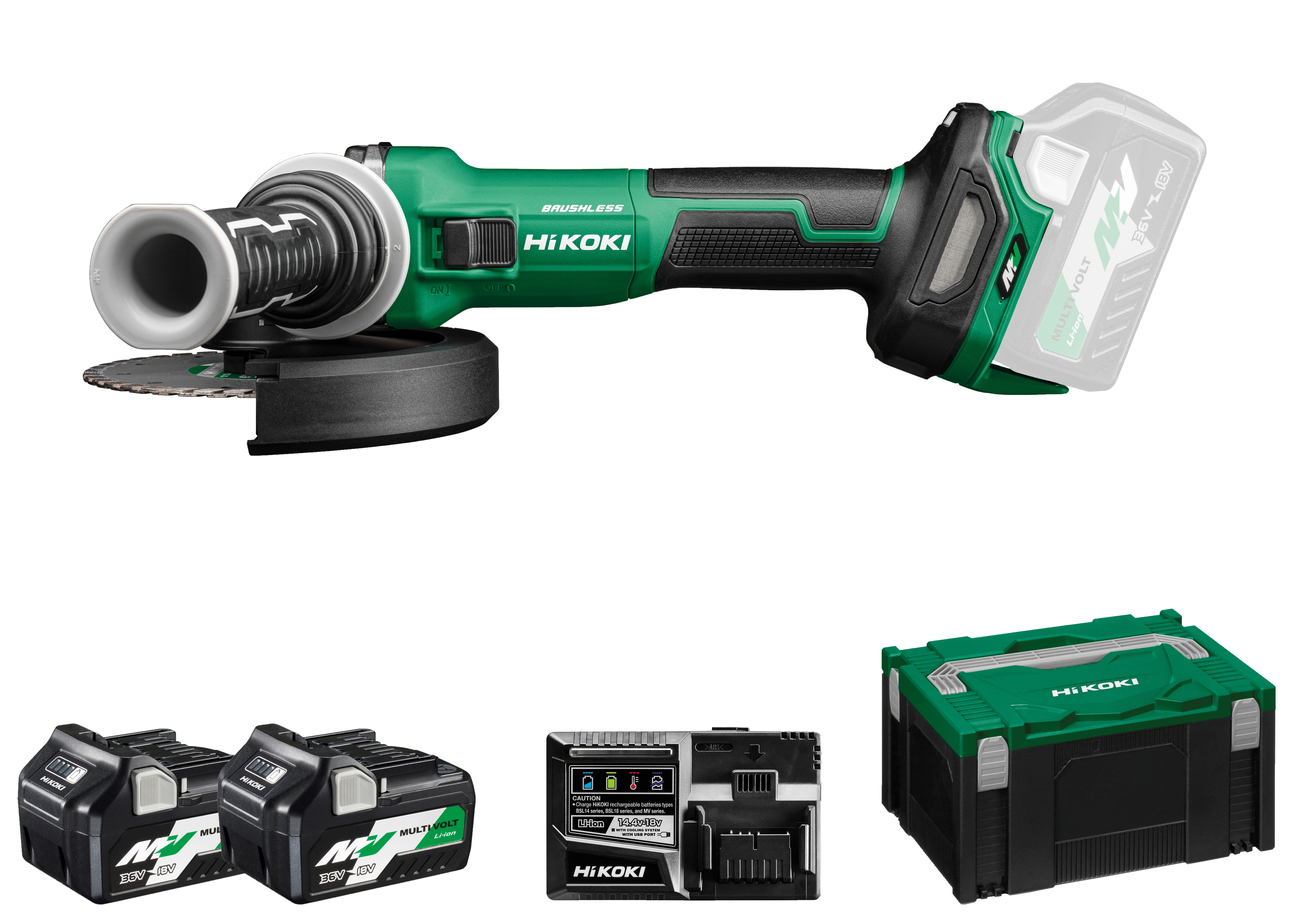HiKOKI G3615DVE(2.5) (HSC III) Akku Winkelschle