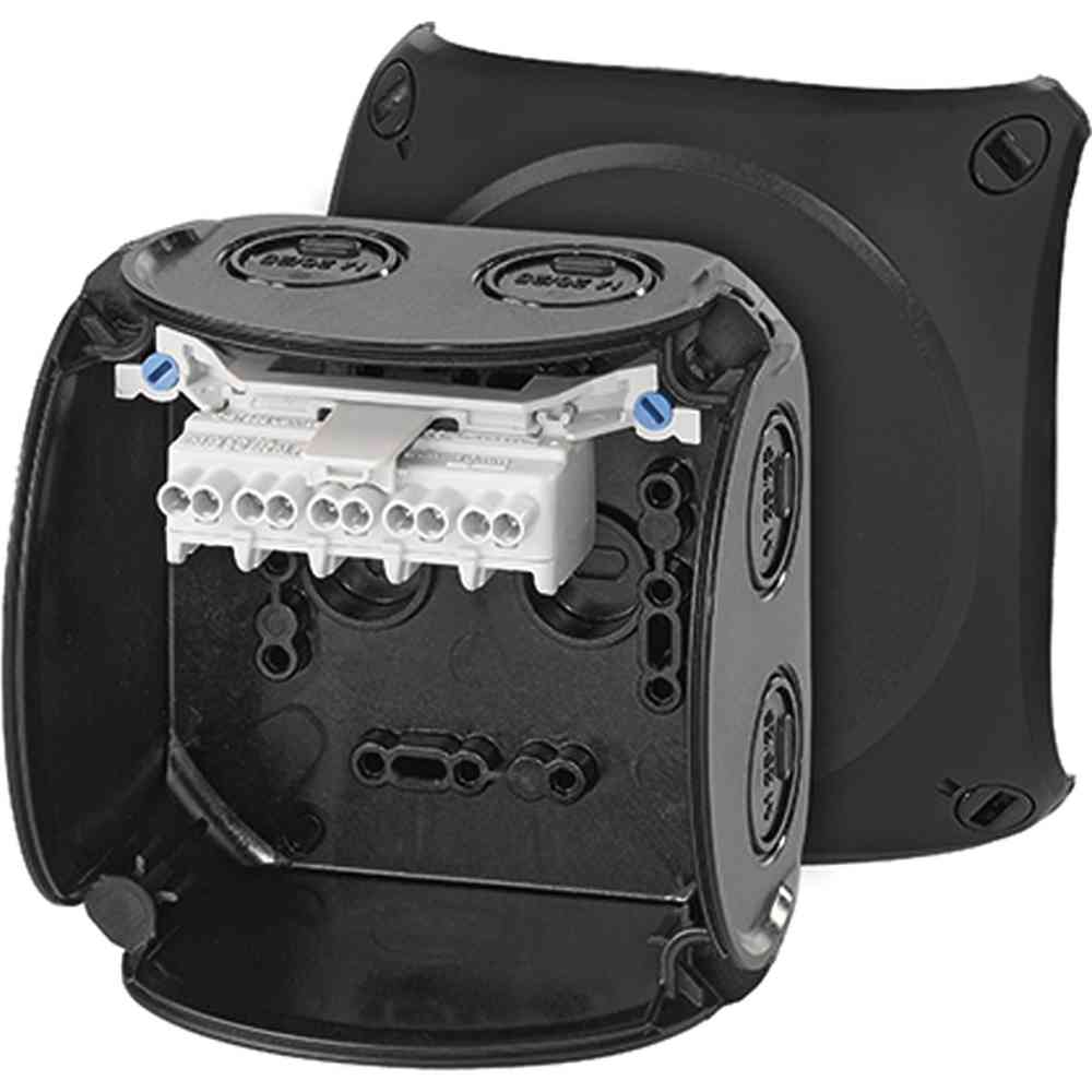HENSEL KF 0402 B Klemmenkasten, 4mm², 5f, Kunststoff, 104x104x70mm, Aufputz, 7einf, IP66, Halogenfrei – KF 0402 B HENSEL KF 0402 B Klemmenkasten, 4mm², 5f, Kunststoff, 104x104x70mm, Aufputz, 7einf, IP66, Halogenfrei – KF 0402 B