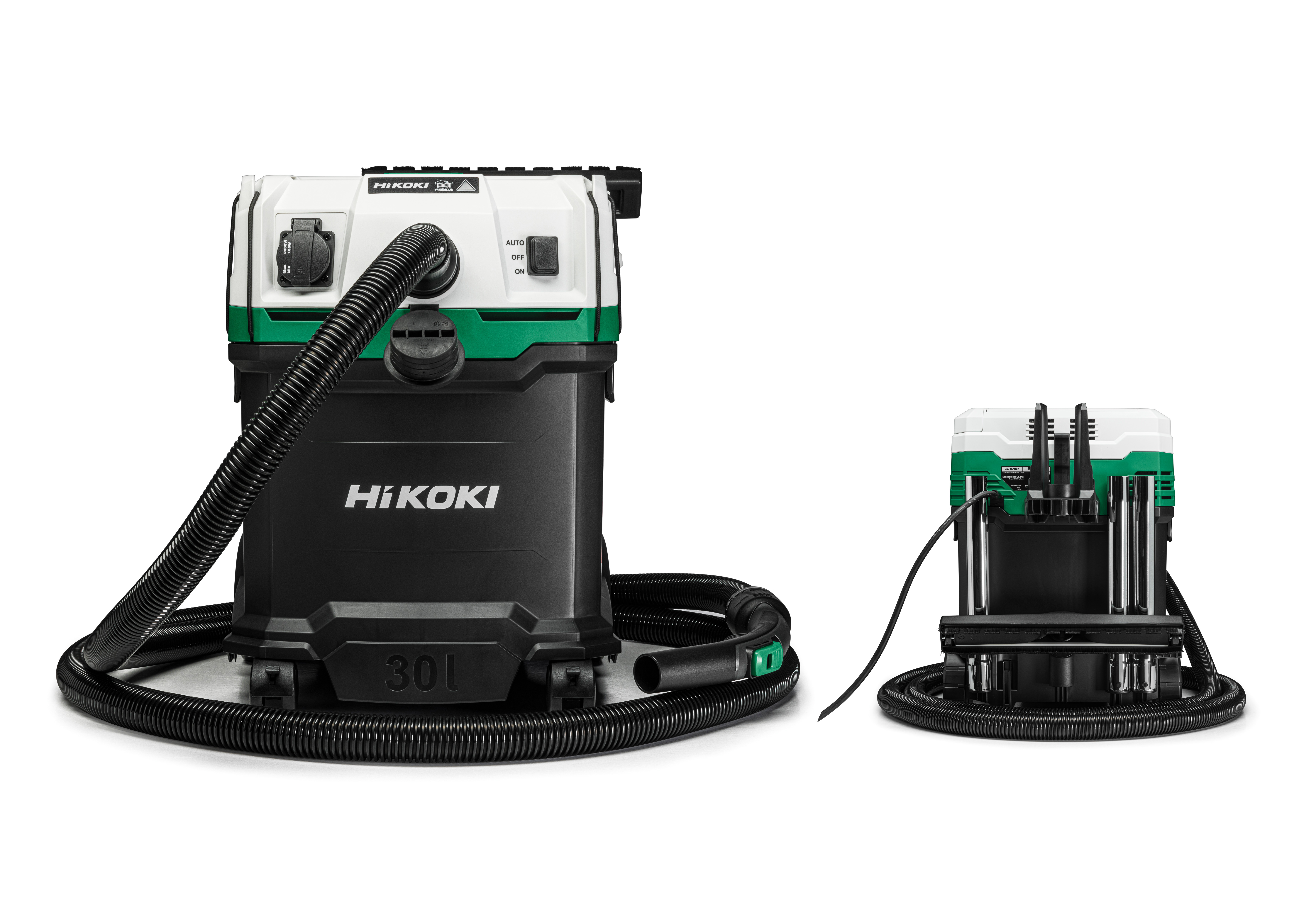 HiKOKI RP300YH (Karton) (30 Liter, H-Klasse)  Nass- und Trockensauger 10,8 Kg Ein- /Ausschaltautomatik für Werkzeuge 1200W antistatischer Dsugschlauch