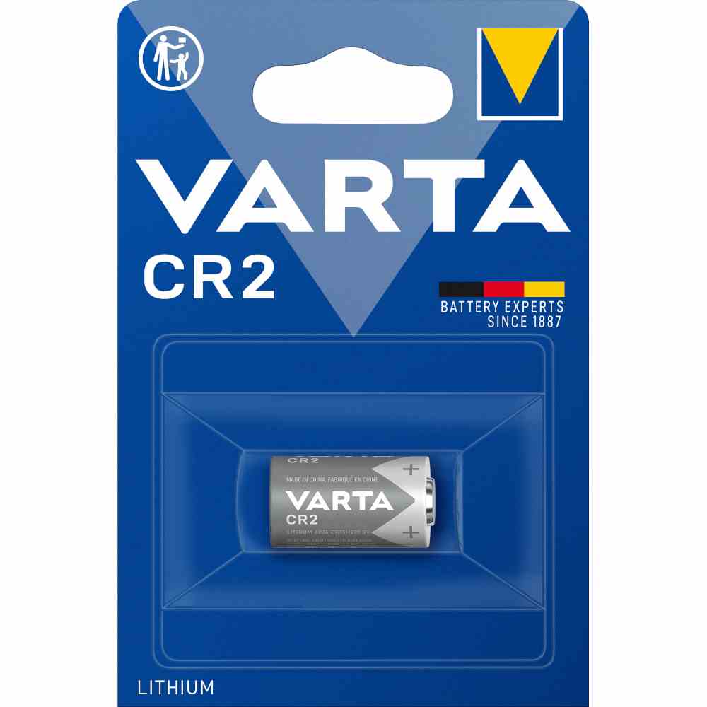 VARTA CR2 Batterie, 3V, Lithium, 920mAh, Ø15,6x27mm, PHOTO LITHIUM, VE = 1er Blister – CR2