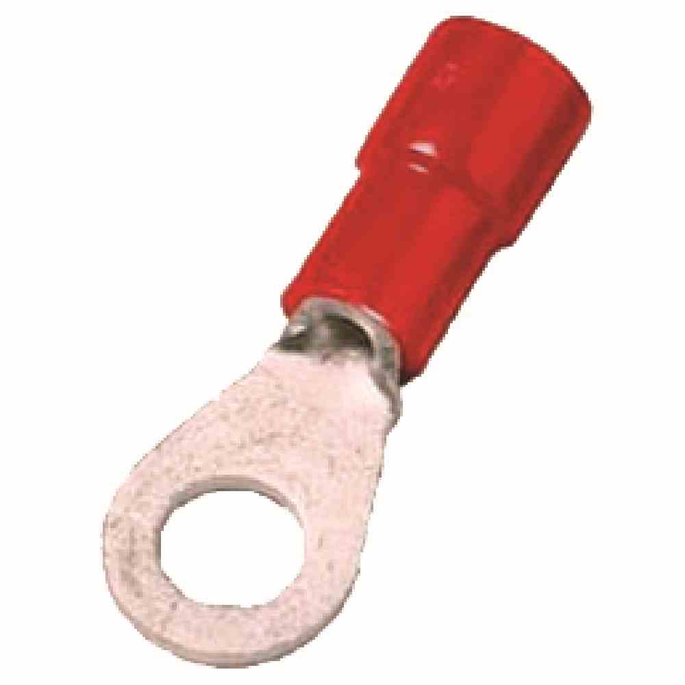 INTERCABLE Ringkabelschuh, M5, 0,5-1mm², nach DIN, isoliert, rot – 180841 (100 C62)