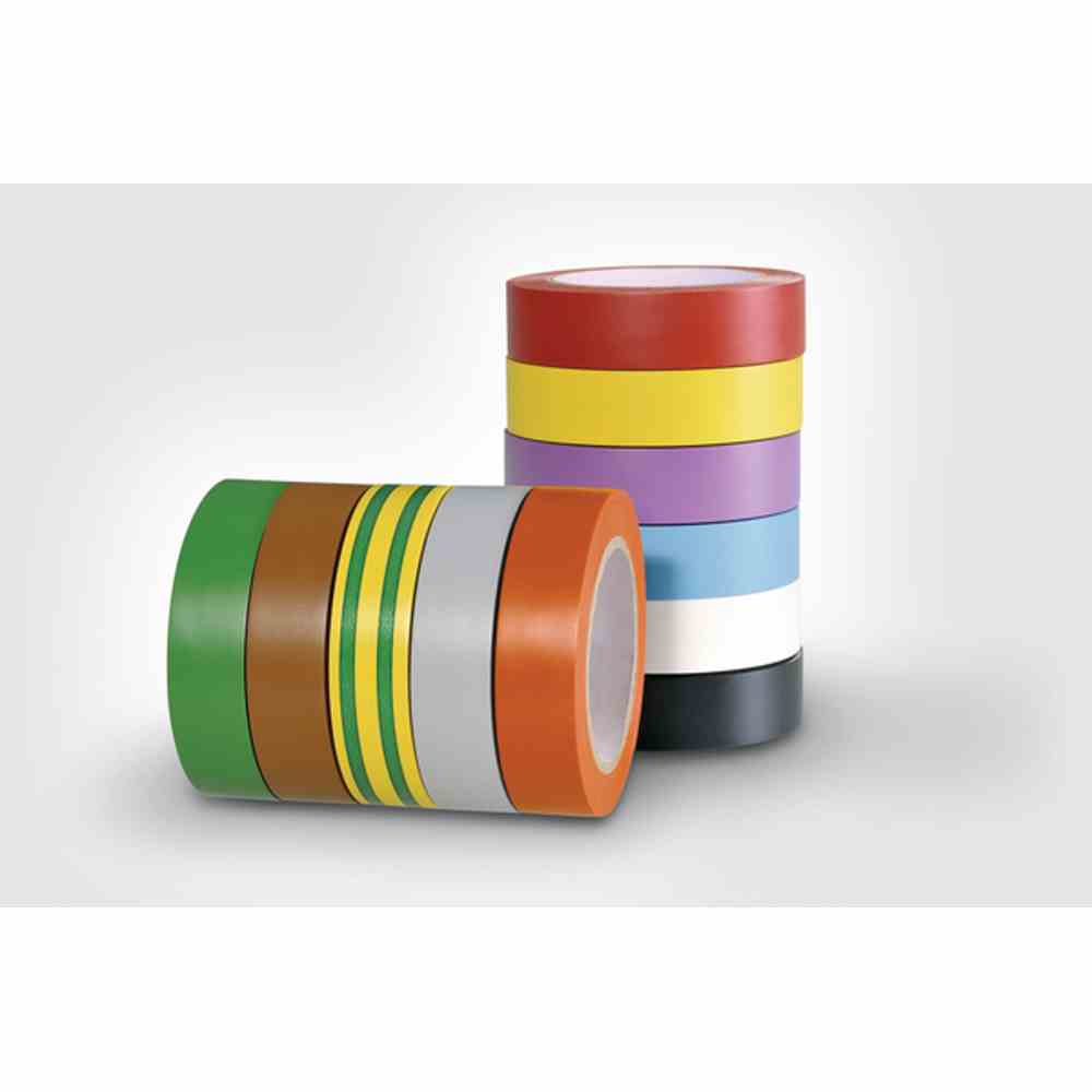 HELLERMANN TYTON Isolierband, PVC, 15mm, 10m, schwarz, UV-beständig, 105°C, 0,15mm, Selbstverlöschend