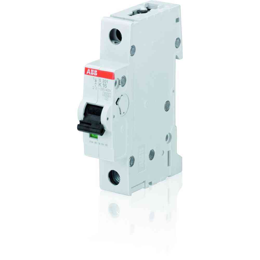 ABB Leitungsschutzschalter, AC/DC, B, 10A, 1p, 230V, 10kA, 1TE, 50Hz, Zusatzeinrichtungen möglich, IP20 – S201M-B10