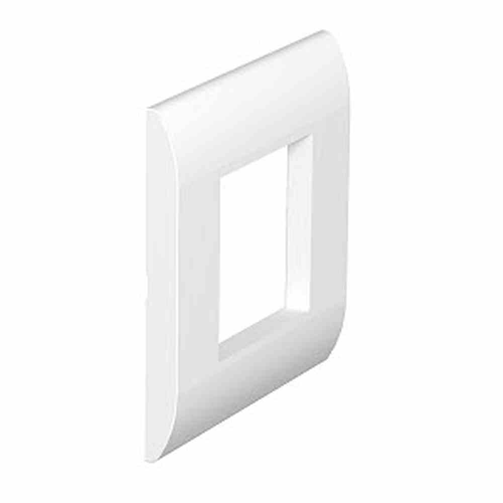 OBO BETTERMANN Abdeckrahmen Modul 45, 1fach 86x86mm, PC, reinweiß RAL 9010 Modul 45, reinweiß – S990-AF1 RW