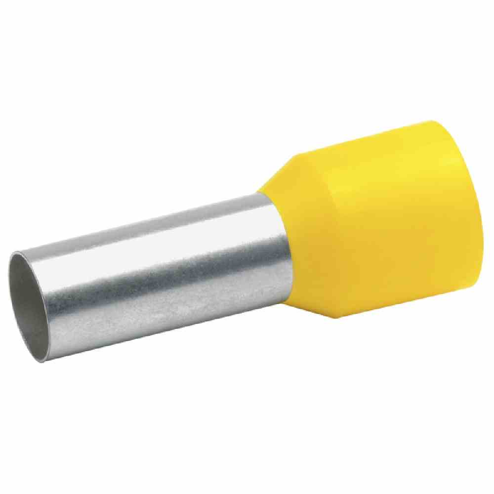 KLAUKE Aderendhülse, 25mm², 18mm, Isoliert, Polypropylen(PP), gelb, Kupfer, verzinnt – 47818 (50 C62)