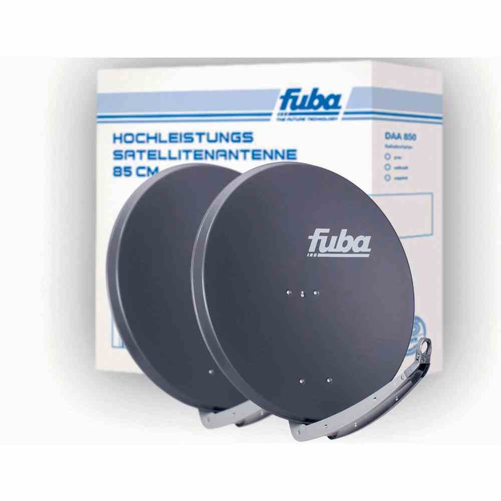 FUBA DAA850AA Doppelpack-Offset Antenne anthrazit (RAL7012), Ø 85cm, Feedaufnahme 40mm