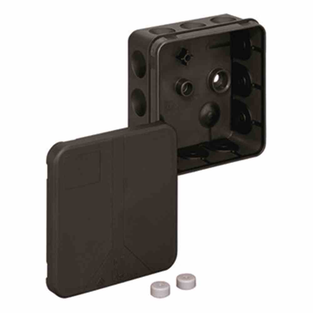 SPELSBERG Abzweigkasten, IP55, 2,5mm², 85x85x37mm, schwarz, Klemme, Kunststoff, Wand-/Deckenmontage, halogenfrei – 2K-12-L/sw SPELSBERG Abzweigkasten, IP55, 2,5mm², 85x85x37mm, schwarz, Klemme, Kunststoff, Wand-/Deckenmontage, halogenfrei – 2K-12-L/sw
