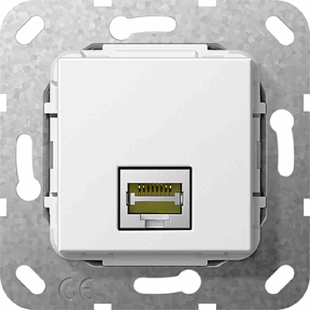 Gira MJ RJ45 Cat.6A 10 Gbit Kpl. Einsatz Reinweiß