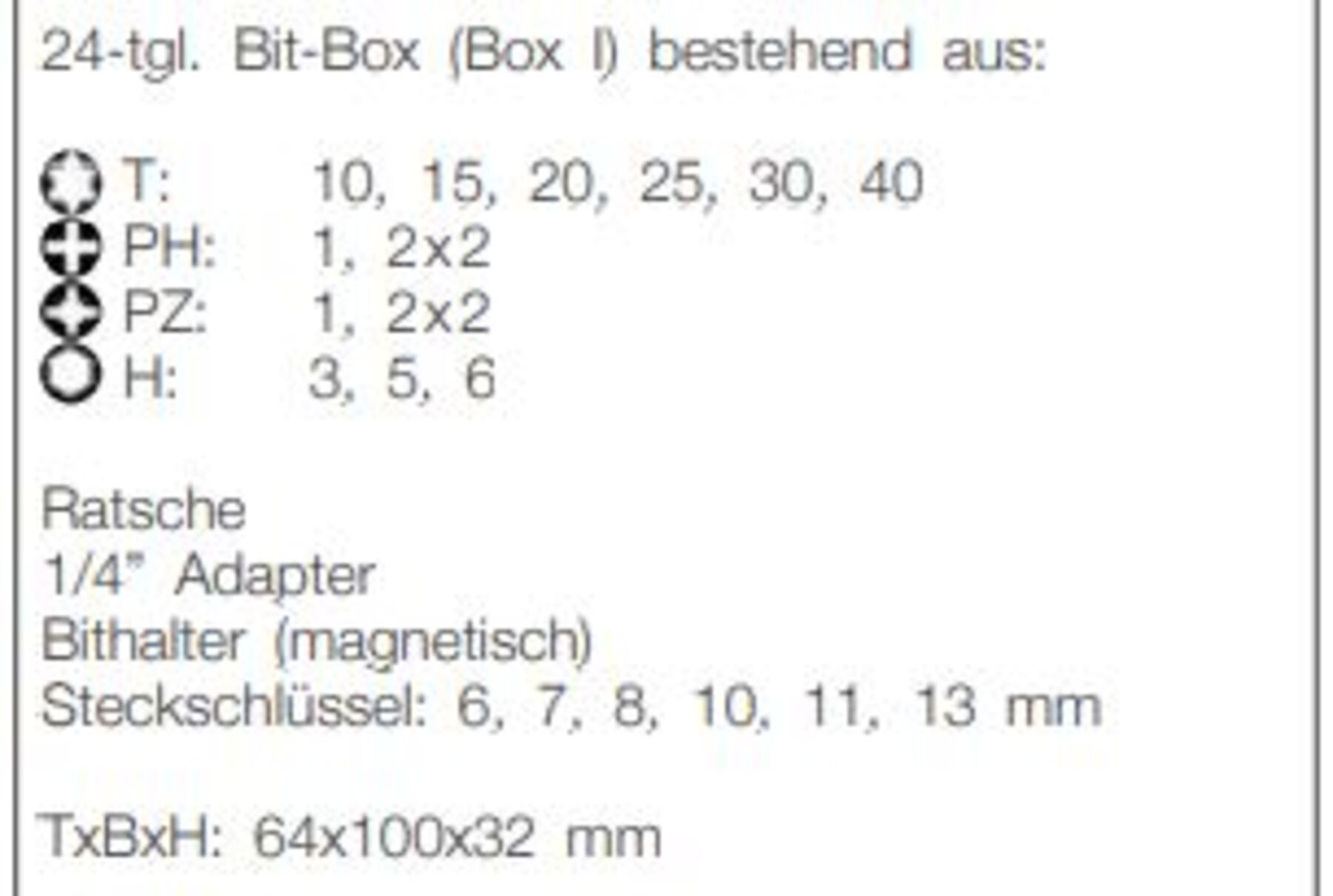 BIT BOX 24 tlg. (BOX I)