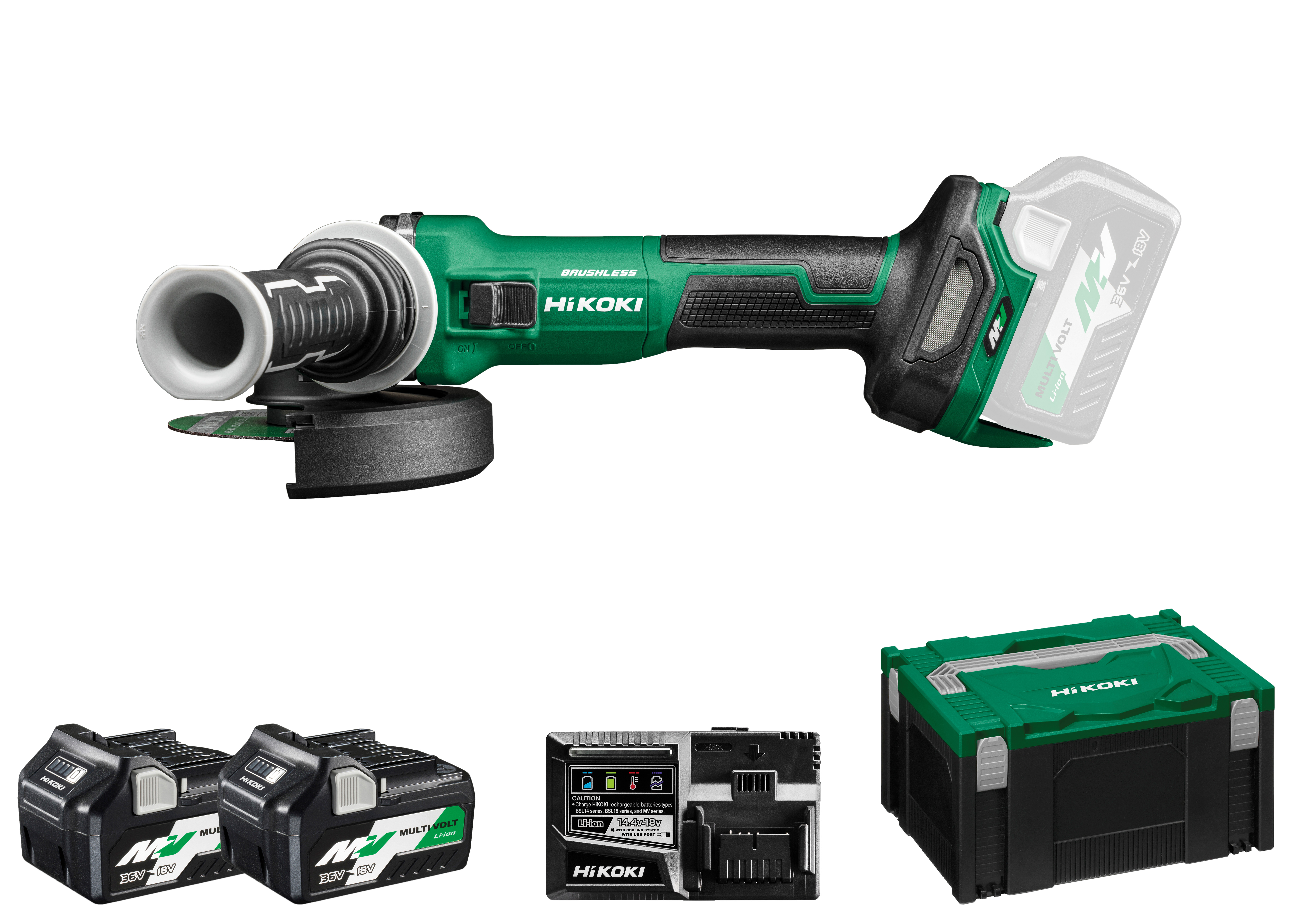 HiKOKI G3613DE(2.5) (HSC III) Akku Winkelschleifer 125mm 2,4 Kg