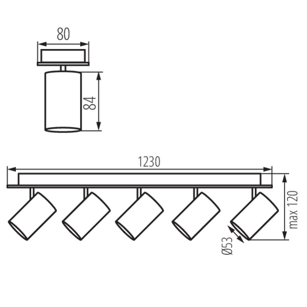 Kanlux EVALO EL-5I B-SR