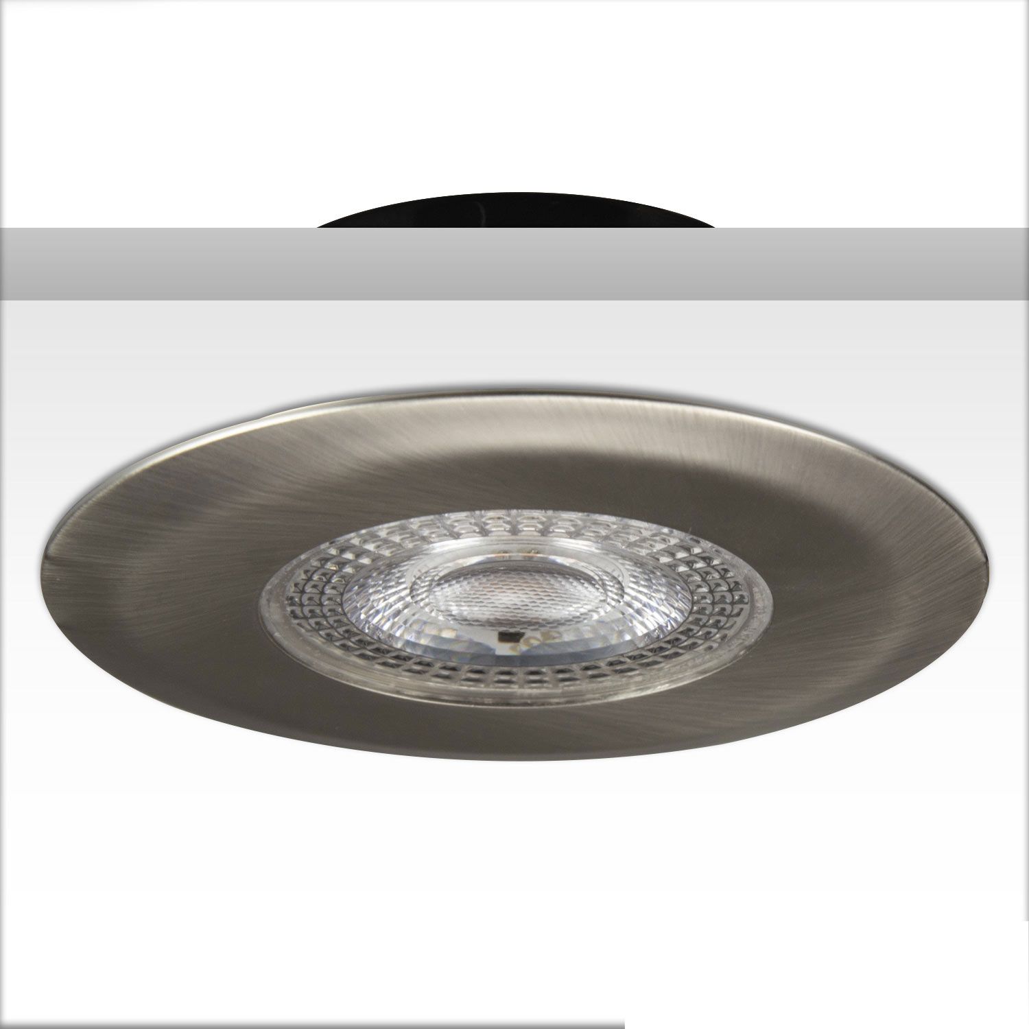 LED Einbaustrahler PC68 IP44, brushed, 5W, 38°, warmweiß, 3 Stufen dimmbar, korrosionsbeständig
