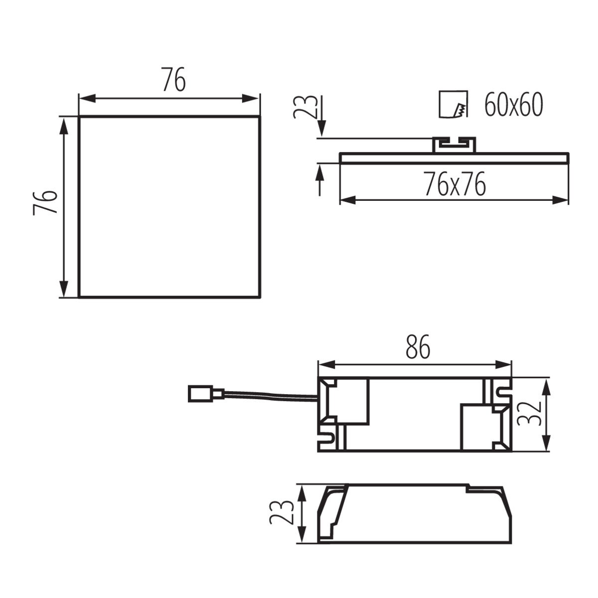 Kanlux AREL LED DL 6W-NW