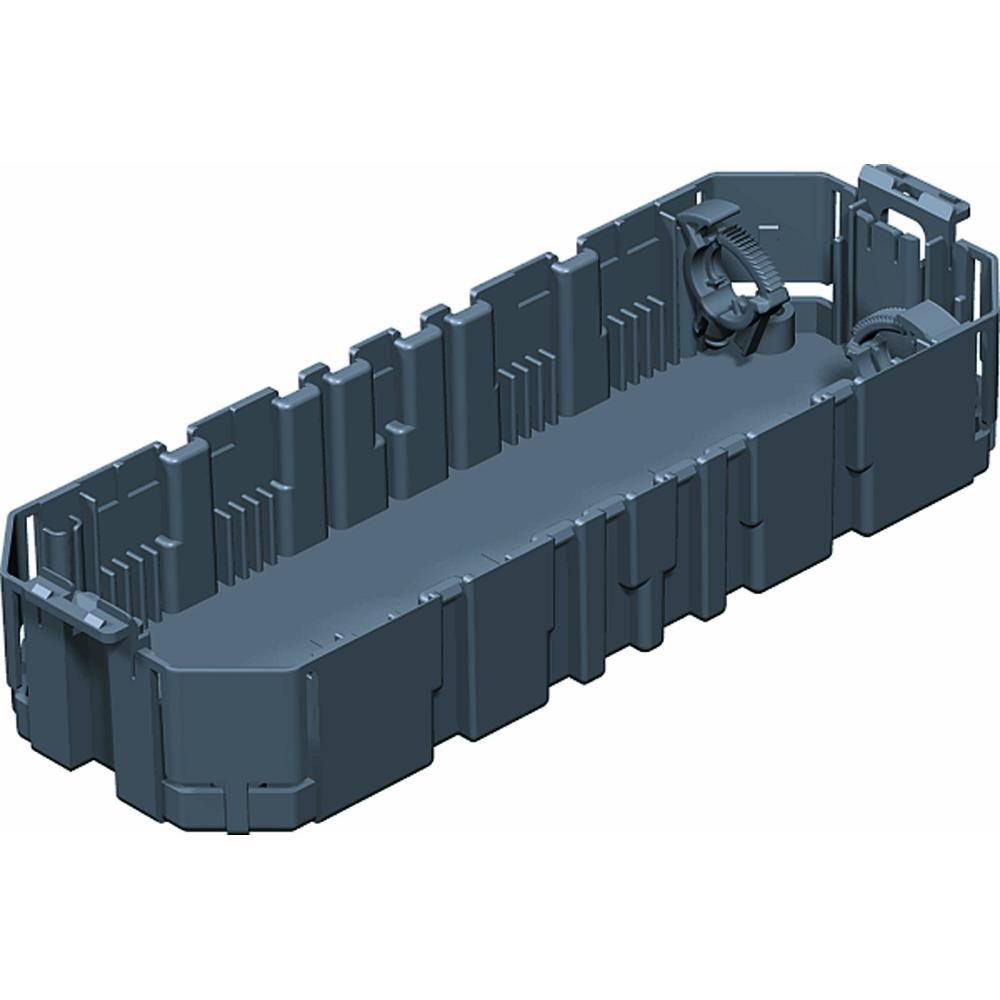 OBO BETTERMANN Gerätebecher für 3 Installationsgeräte EK 208x76x39, PA, graphitschwarz RAL 9011 leer – GB3