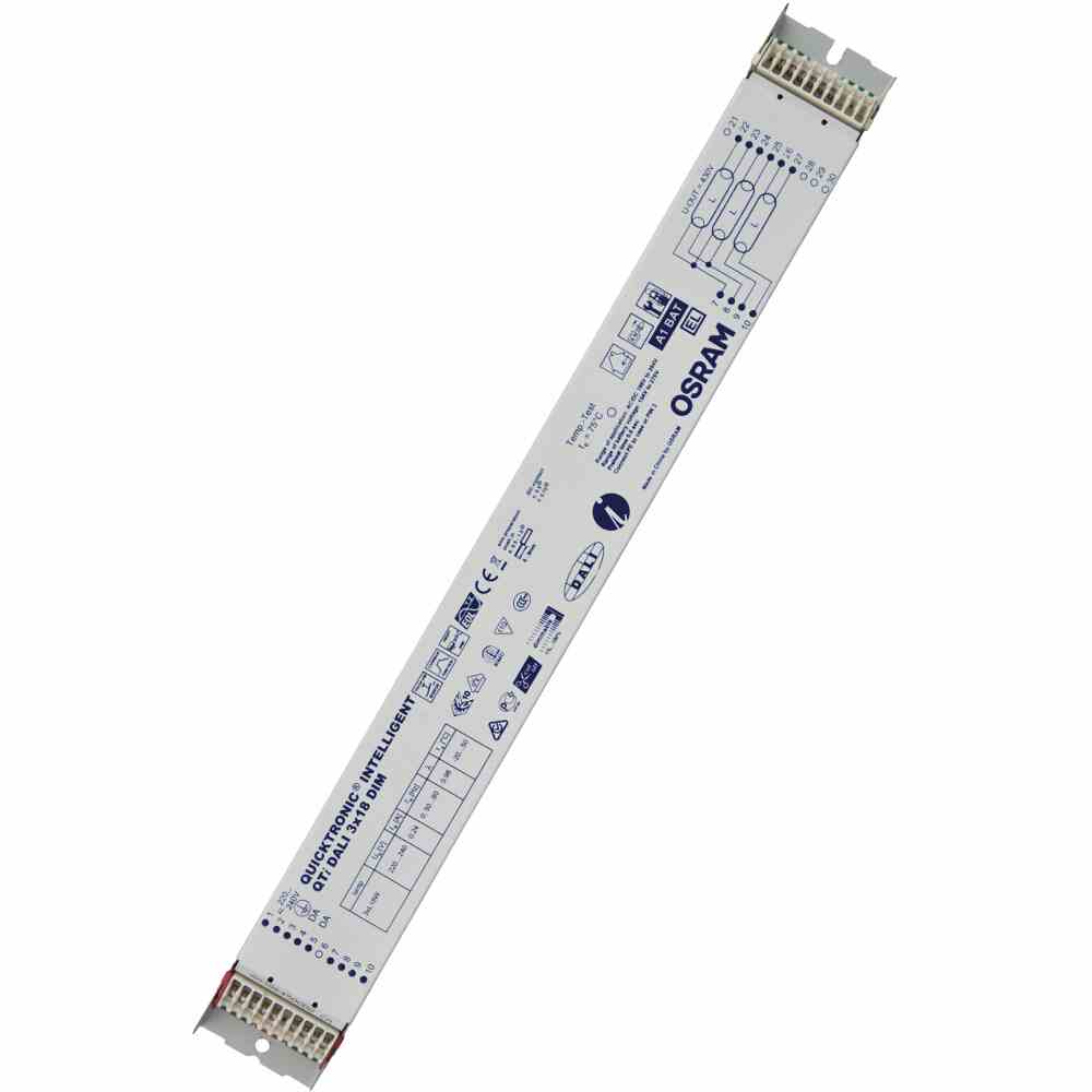 OSRAM QTi DALI 3X18 DIM Vorschaltgerät, 3x18W, elektronisch, für T8, TC-L, DALI, 360x40mm – QTIDALI 3X18/220-240 DIM UNV1