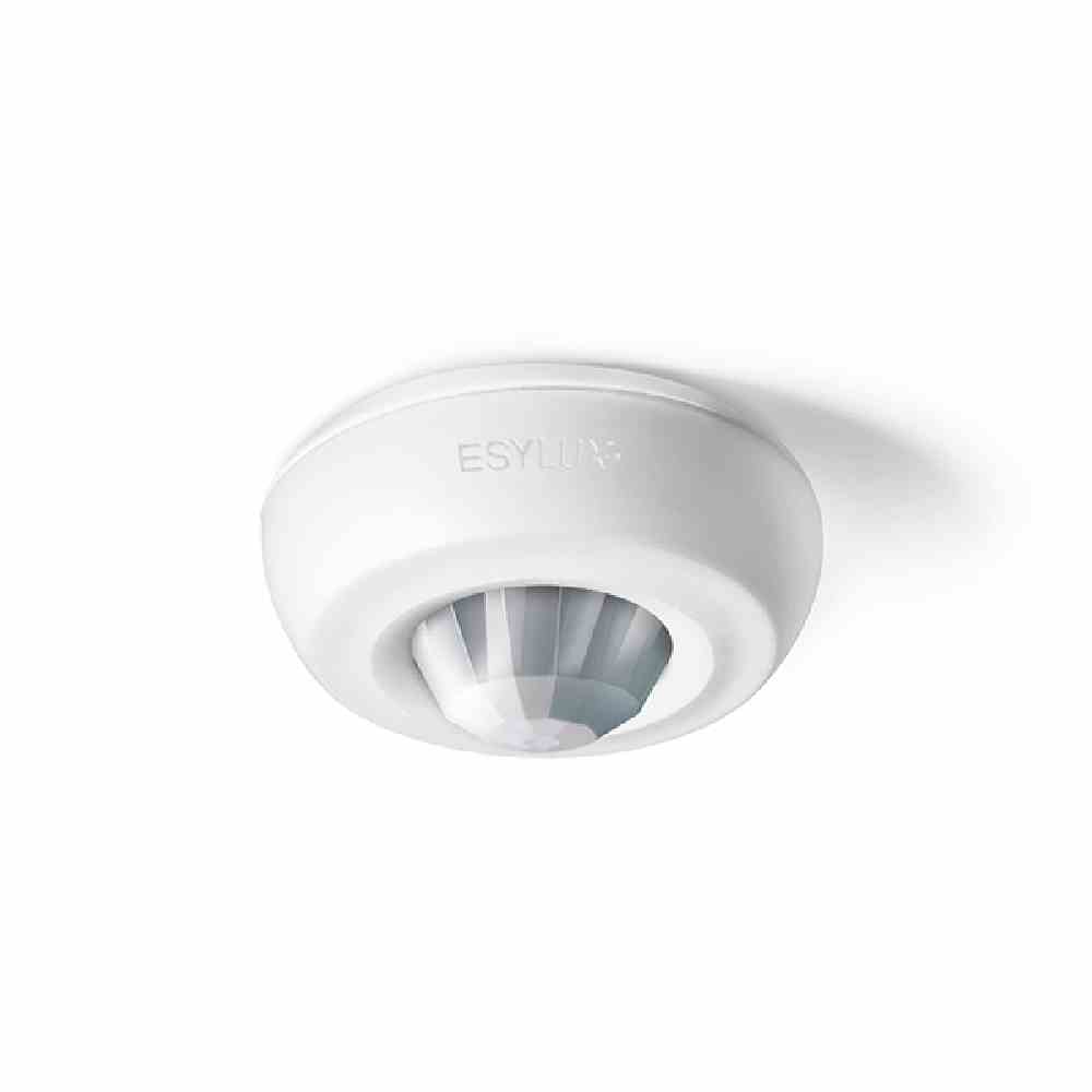 ESYLUX Basic Präsenzmelder, 180-360°, Aufputz, weiß, matt, IP40, 2300W, Konstantlichtregelung – PD 360/24 BASIC