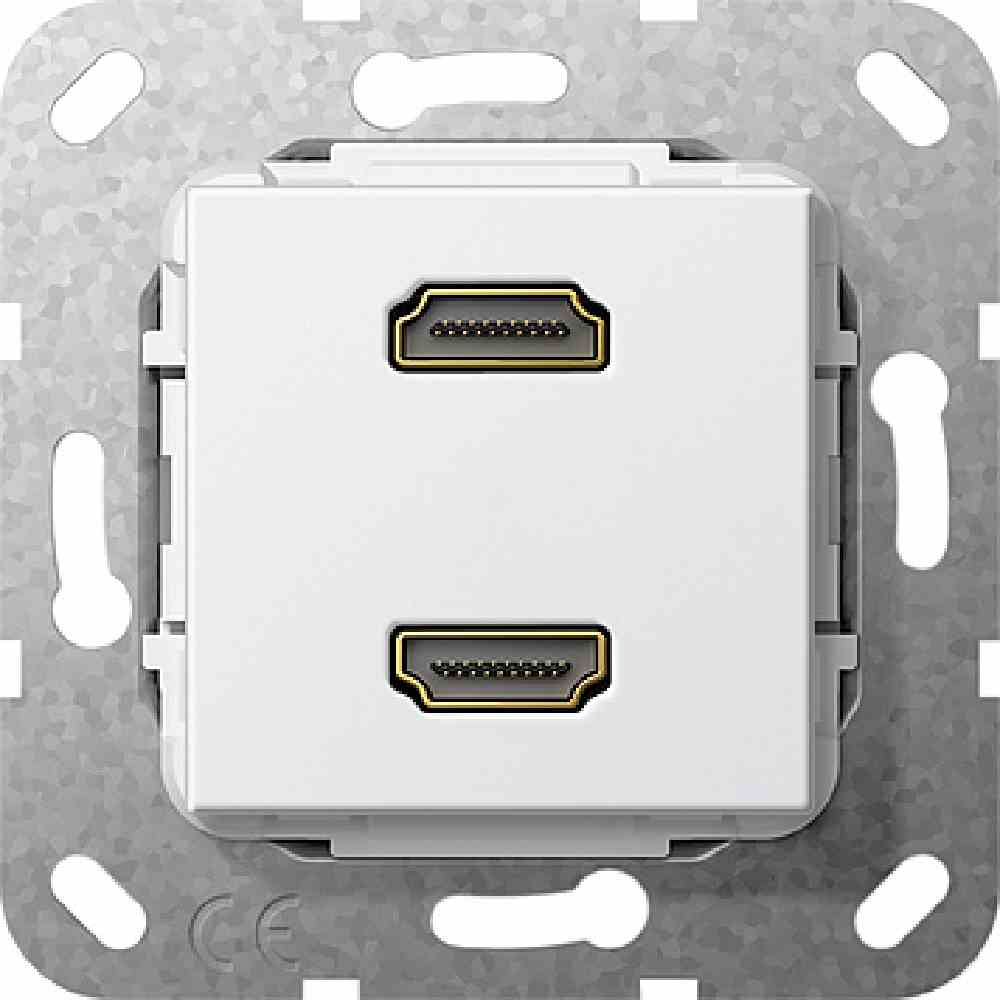 Gira 567103  HDMI™ 2f Kpl. Einsatz Reinweiß