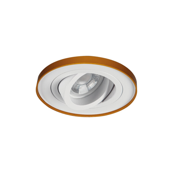 Kanlux TINY BORD DTO-W/G Einbau-Downlight weiß/gold für Leuchtmittel GU10