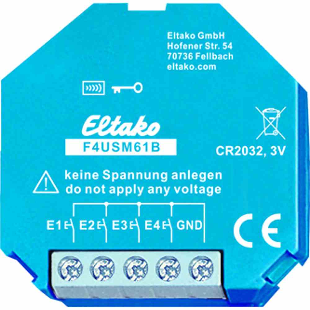 ELTAKO Funksender, 868MHz, EnOcean, 4k, IP20, Batterie – F4USM61B