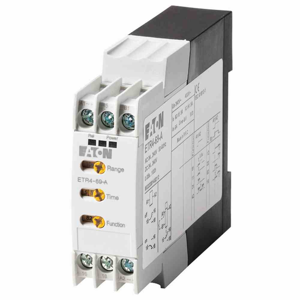 EATON ETR4-69-A Zeitrelais, 1 W, 0,05 s - 100 h, Multifunktion, 24 - 240 V AC/DC