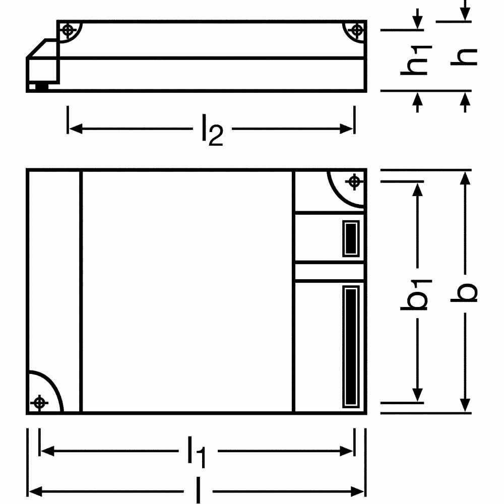 OSRAM QT-M 2X26-42 S Vorschaltgerät, 2x26-42W, elektronisch, für T5, TC-DEL, TC-L, TC-TEL, Multiwatt-Ausführung, ohne Dimmung, 123x79mm