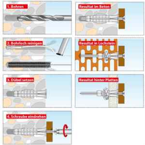 Tox Allzweckdübel TRIKA 8/51 Universaldübel, Ø8x51mm, Kunststoff  Polyethylen (PE), 60mm, Ø5-6mm, mit Rand, geeignet für Gasbeton Tox Allzweckdübel TRIKA 8/51 Universaldübel, Ø8x51mm, Kunststoff  Polyethylen (PE), 60mm, Ø5-6mm, mit Rand, geeignet für Gasbeton