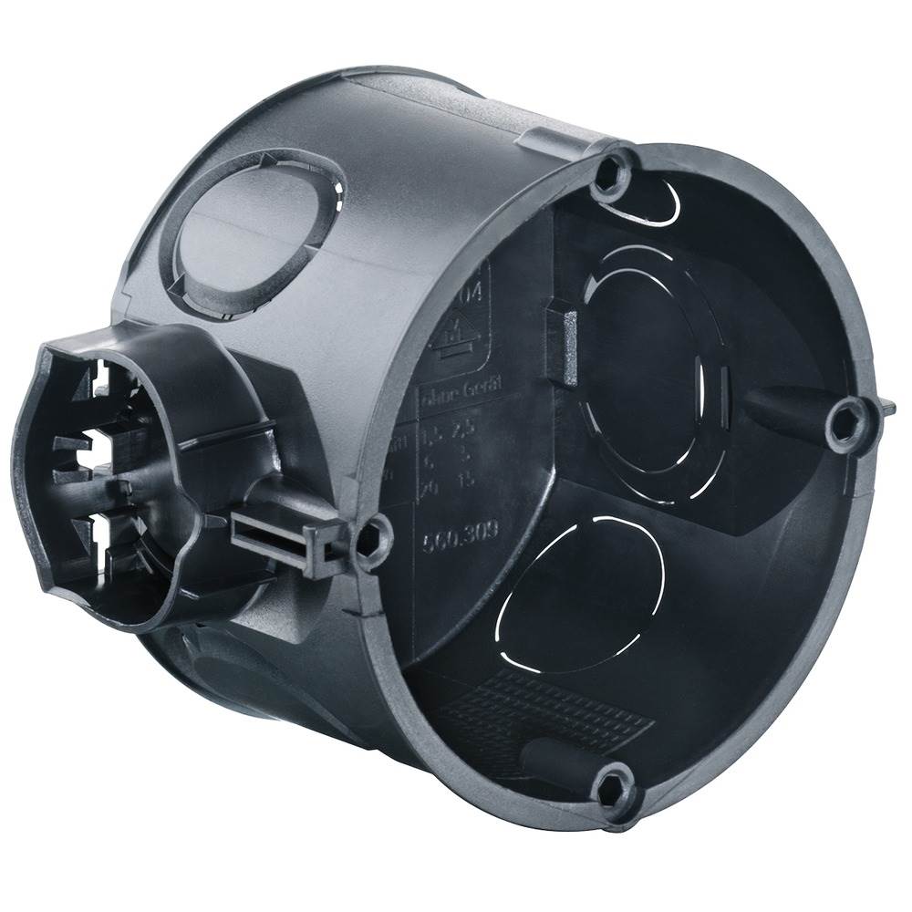 KAISER 1055-04 Gerätedose ohne Schrauben, Tiefe 46mm, Einbauöffnung 60mm, für Unterputz-Installation KAISER 1055-04 Gerätedose ohne Schrauben, Tiefe 46mm, Einbauöffnung 60mm, für Unterputz-Installation