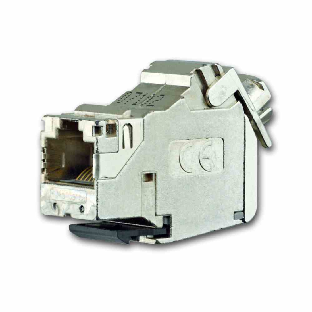 BUSCH-JAEGER Universalmodul, RJ45, Cat. 6A iso, geschirmt, 1 Steckbuchse, 8 (8)-polig – 0219-101