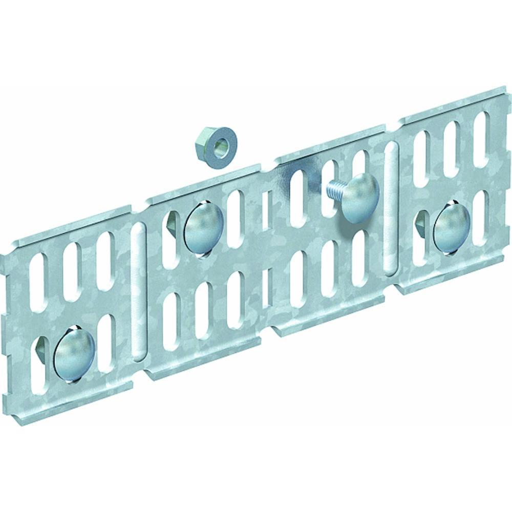 OBO BETTERMANN Längs- und Winkelverbinder für Kabelrinne, horizontal 60x200, St, FS inklusiveje 5 Schr/Schei/Mutt – RWVL 60 FS