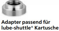 Hikoki Adapter für lube-shuttle® Kartusche 400g  für Akku-Fettpresse AL18DA