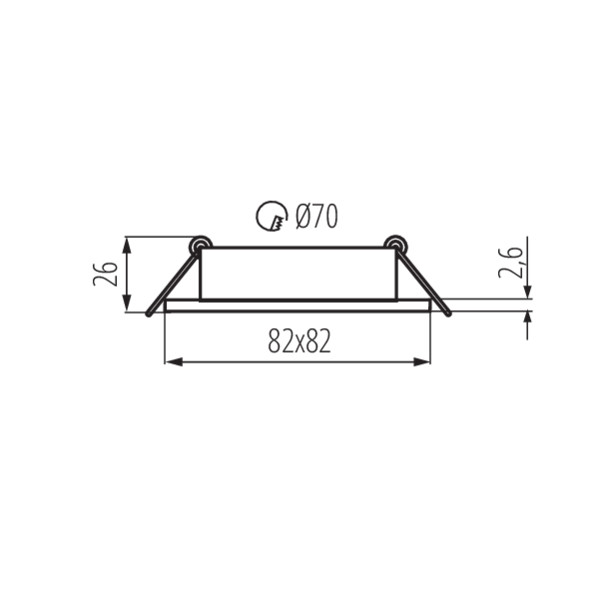 Kanlux DALLA CT-DTL50-B Einbaustrahler schwenkbar,  schwarz, eckig