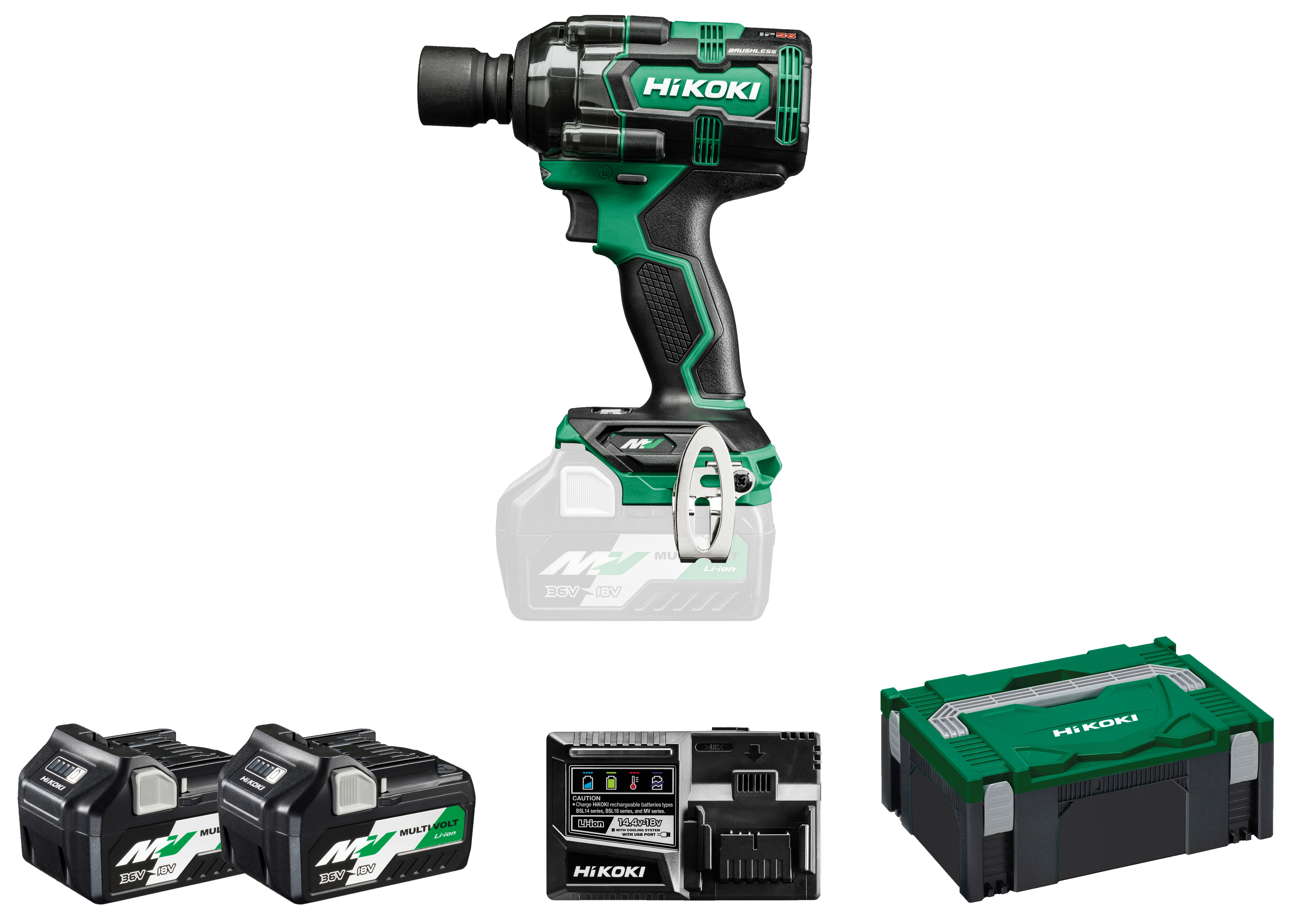 HiKOKI WR36DH(2.5) (HSC II) Akku Schlagschrauber 380/700 Nm 1/2"