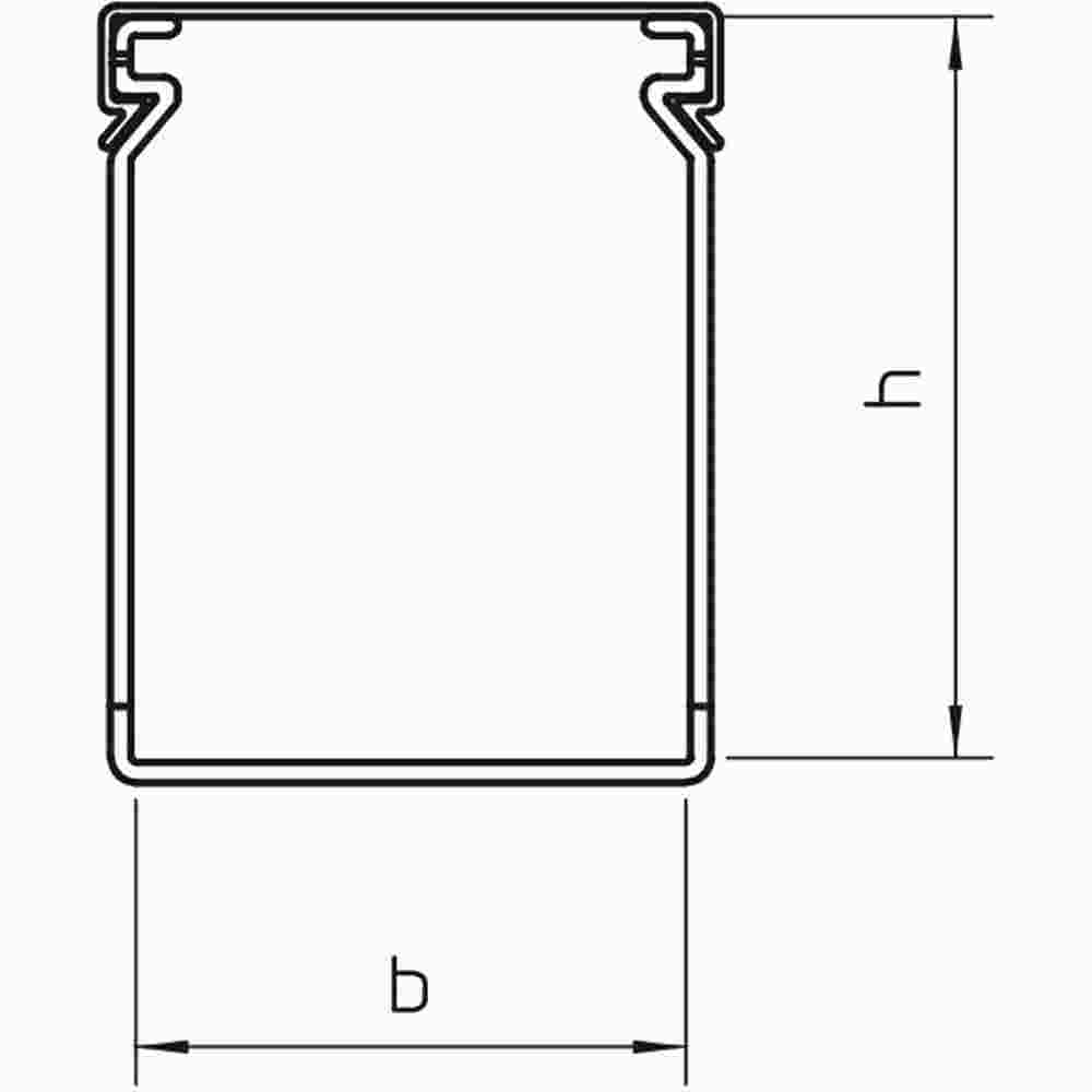 OBO BETTERMANN Verdrahtungskanal 40x40x2000, PVC, steingrau RAL 7030 grau, RAL7030