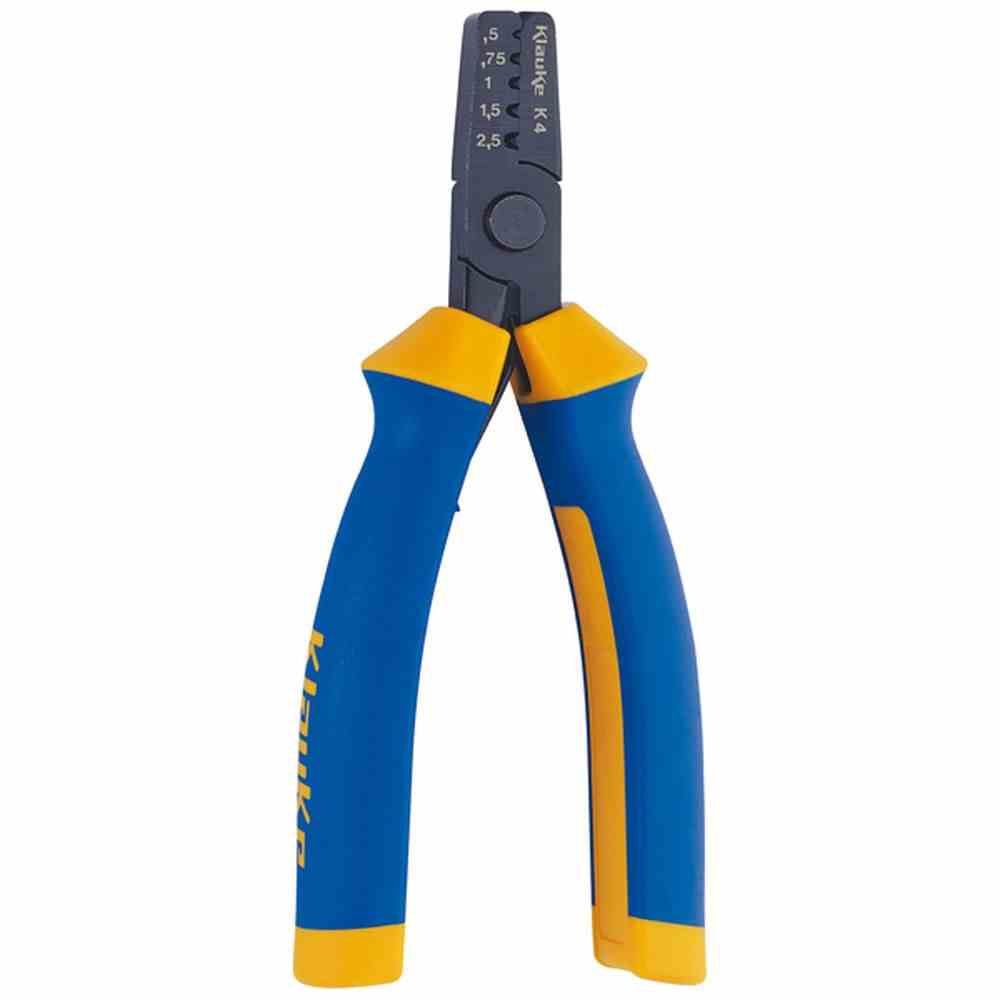 KLAUKE Presszange, mechanisch, Aderendhülsen, 0,5-2,5mm², AWG13, Dornpressung – K4