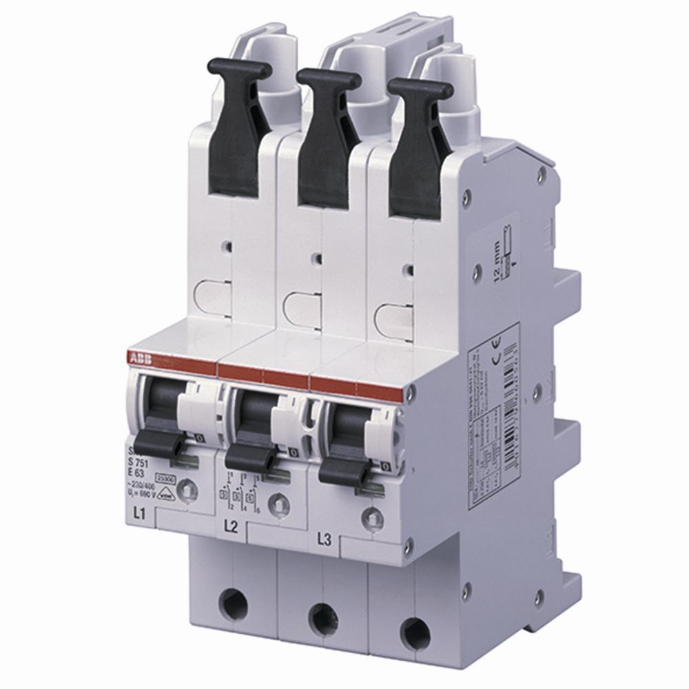 ABB SLS-Schalter, E, 3p, Sammelschiene, 63A, 230V, 690V/Ui, 25kA, 6kV, Gr:6, IP40