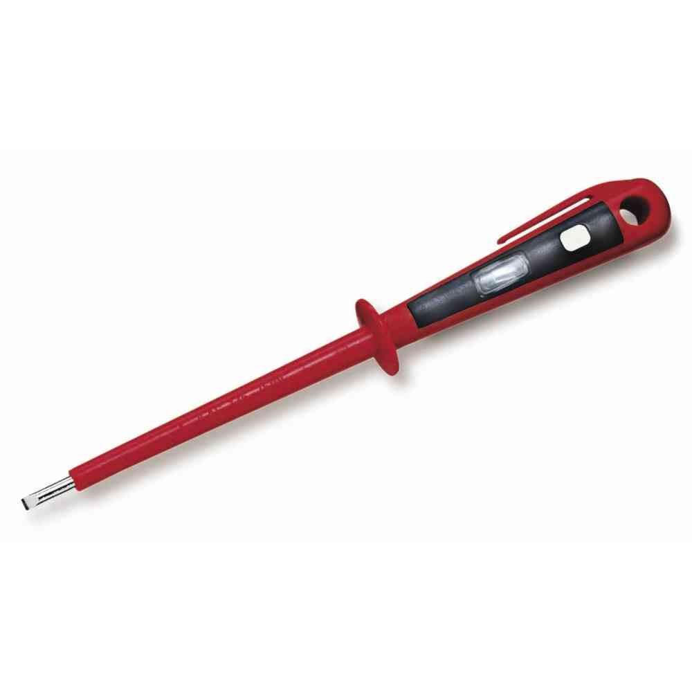 CIMCO Spannungsprüfer, 1-polig, 125-250V, Glimmlampe, vom Prüfobjekt (ohne Batterie), Einpolige Phasenanzeige, optisch – 111290