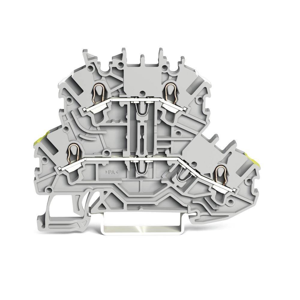 WAGO Reihenklemme, 0,14-1,5mm², 1Etage, 2kl, grau, 13,5A, Hutschiene 35mm – 2000-2201/353-000