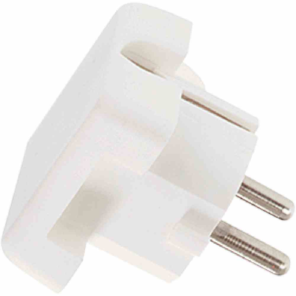 BACHMANN Schutzkontaktstecker, Kunststoff, IP20, rechtwinklig, weiß, Schraubklemme – 911.270