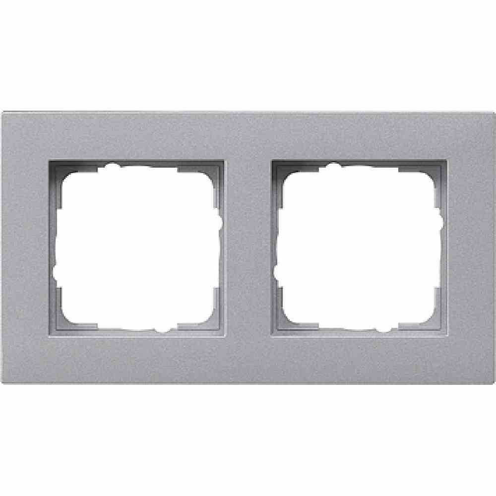Gira Abdeckrahmen 2f flach Gira E2 F Alu