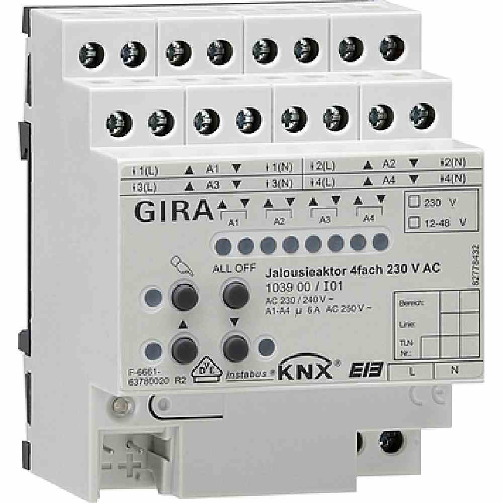 Gira Jal.aktor 4f AC 230 V Hand KNX REG