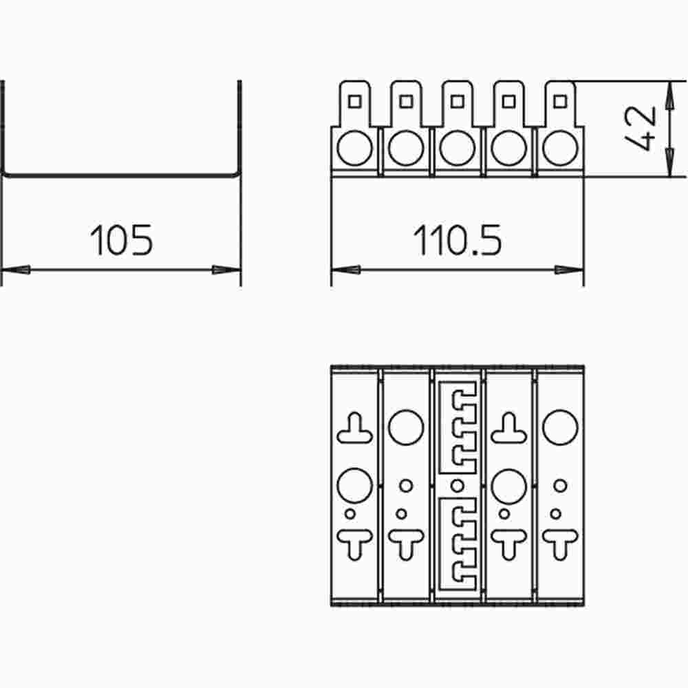 OBO BETTERMANN Montagewanne für 4 LSA Plus Module, St LSA,f.4 Anschlussleist – LSA-M