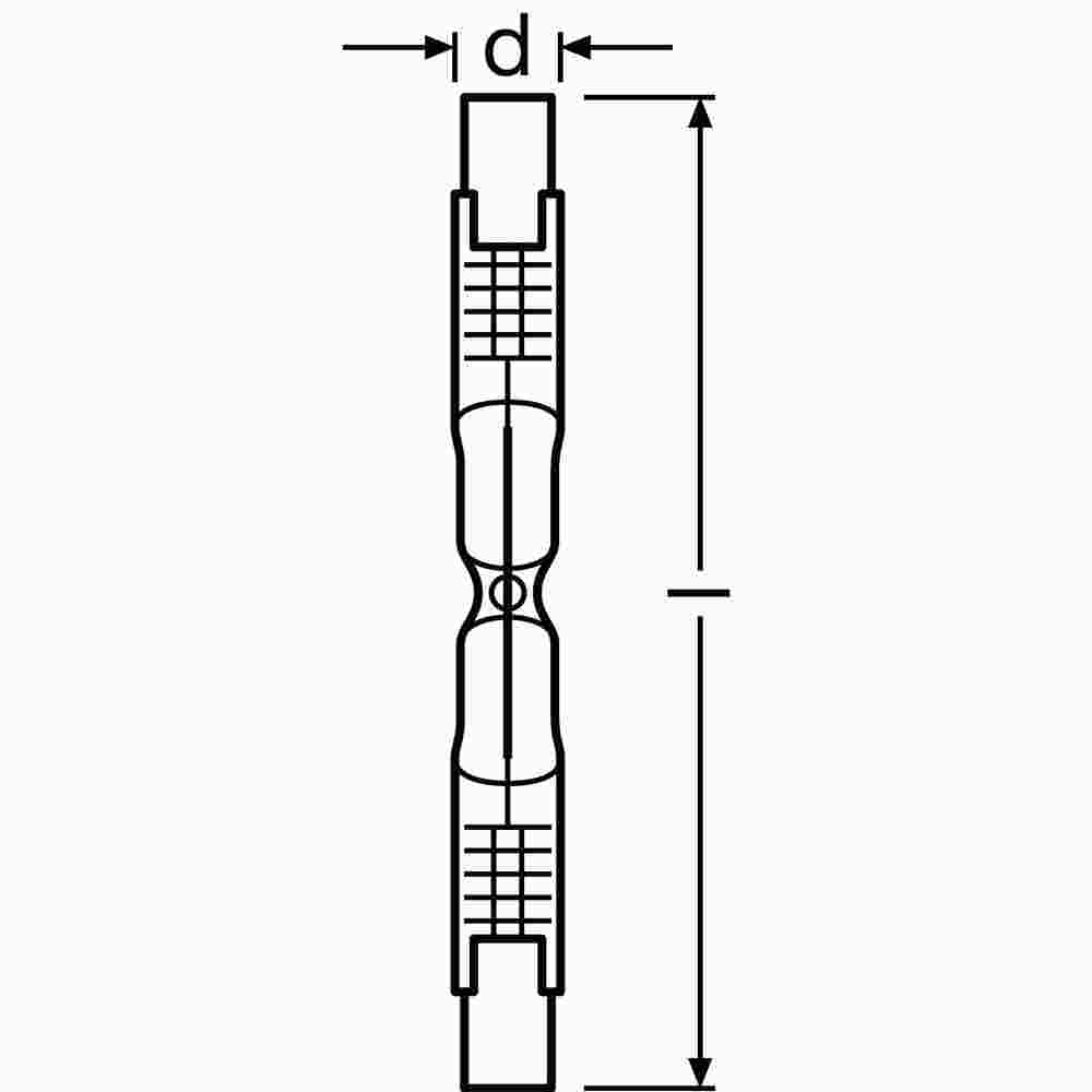 OSRAM HALOLINE HV-Halogenlampe, 80W, klar, R7s, 230V, Ø12x74,9mm, beliebige Brennstellung