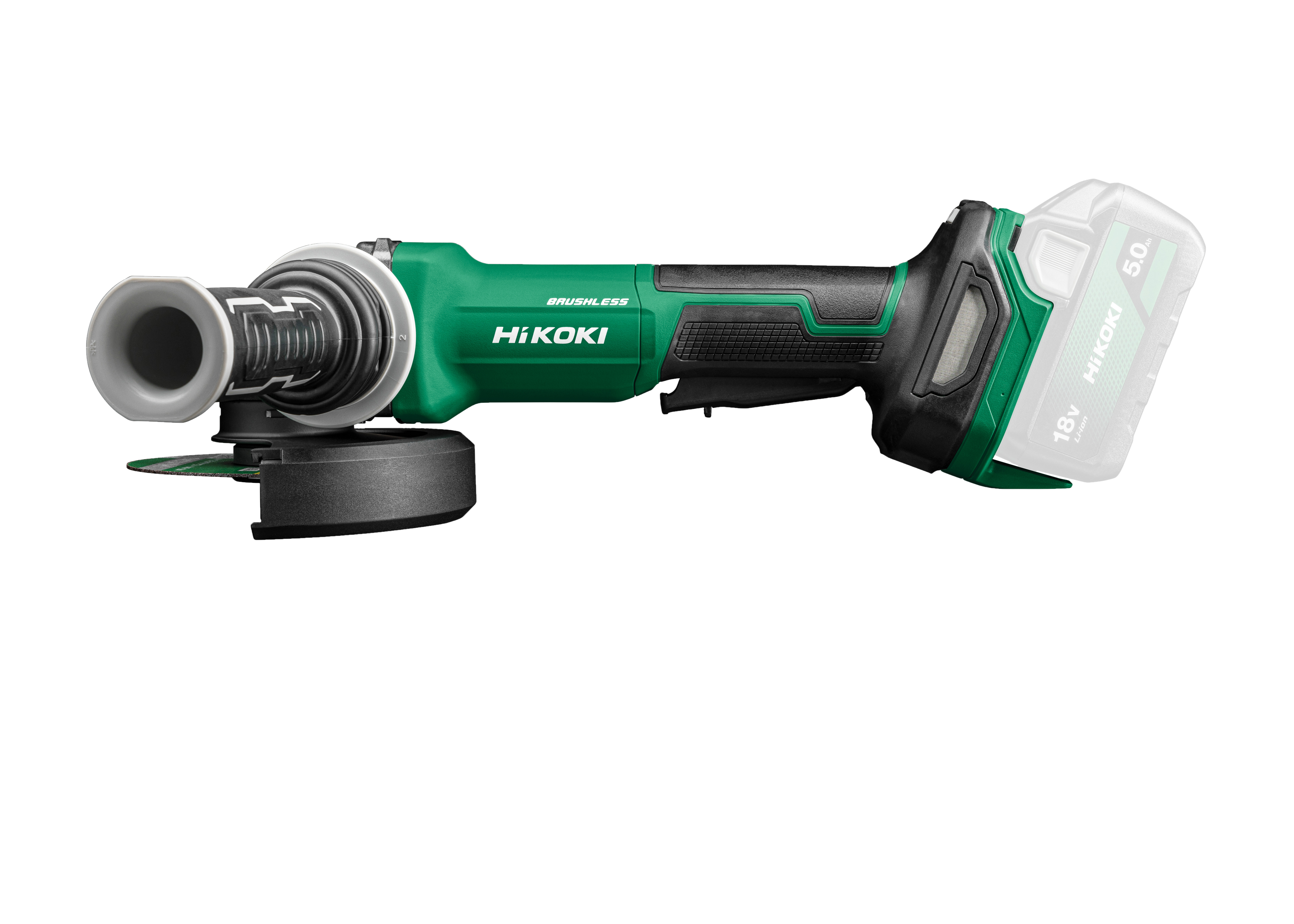 HiKOKI G1813DVF (Basic) (Karton) Akku Winkelschleifer 125mm 2,3 Kg 3200-8000 Paddle-Schalter