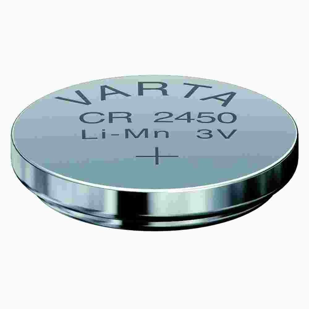 VARTA CR2450 Knopfzelle, 3V, Lithium, 560mAh, Ø24,5x5mm, ELECTRONICS, VE = 1er Blister VARTA CR2450 Knopfzelle, 3V, Lithium, 560mAh, Ø24,5x5mm, ELECTRONICS, VE = 1er Blister