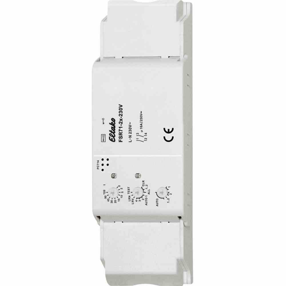 ELTAKO Funk-Aktor, 868MHz, Unterputz, 230 V AC, 2k, Geeignet für Pulsdrücker, Geeignet für Schalter, mit Funkhandsender – FSR71-2x-230V
