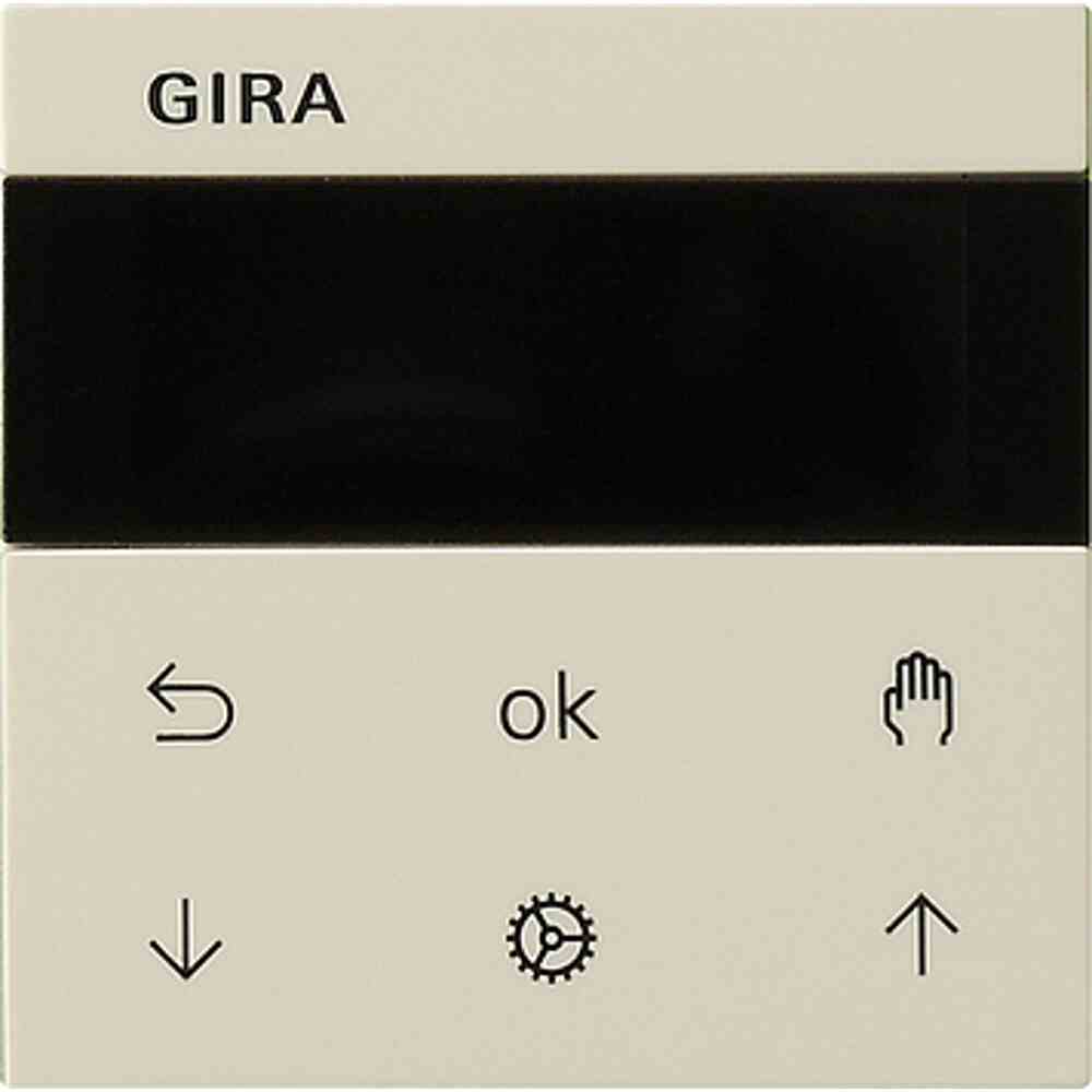 Gira S3000 Jal.- + Schaltuhr Display System 55 Cremeweiß