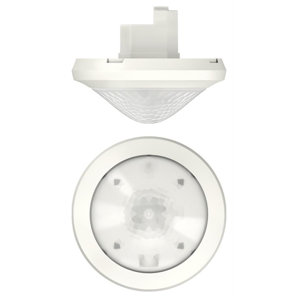 THEBEN Präsenzmelder, 0-360°, Einbau, weiß, IP54, fernbedienbar, Konstantlichtregelung – theRonda S360-100 UP WH
